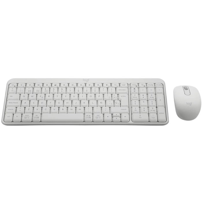 Logitech MK250 Combo de Teclado y Ratón Inalámbrico Bluetooth Blanco Hueso